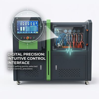 جهاز اختبار مضخة السكك الحديدية المشتركة CRP-Duo Plus مزدوج المحطة بضغط 2500 بار ومحرك 11 كيلو وات وطابعة تقارير آلية