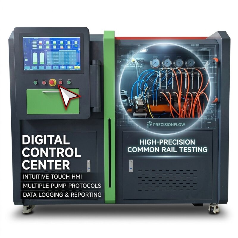 جهاز اختبار مضخة السكك الحديدية المشتركة CRP-Duo Plus مزدوج المحطة بضغط 2500 بار ومحرك 11 كيلو وات وطابعة تقارير آلية